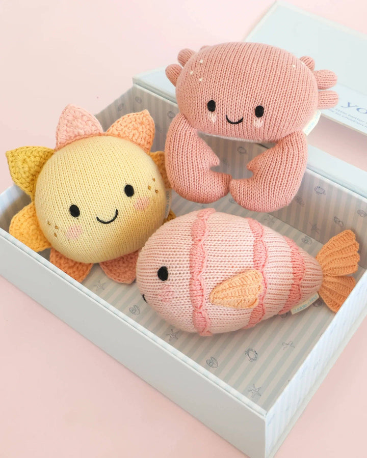 Cuddle + Kind Baby Sunshine handmade fair trade sun plush toy for newborns
