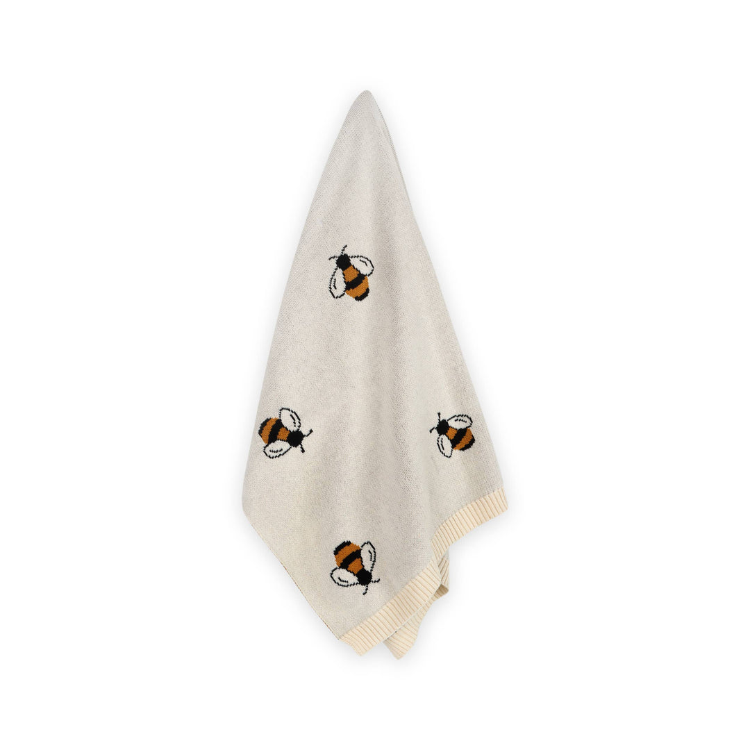 Keep babies warm with Viverano Organics Bee Baby Blanket, ideal baby girl blankets for naps or stroller rides.
