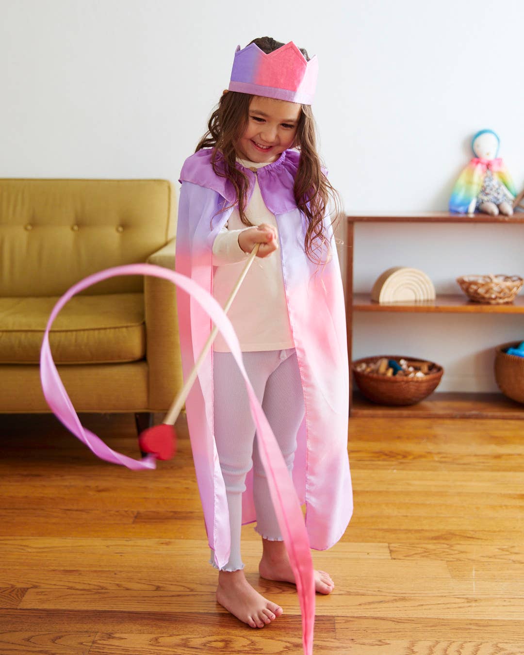 heart shaped pink childrens streamer wand by sarah silks 