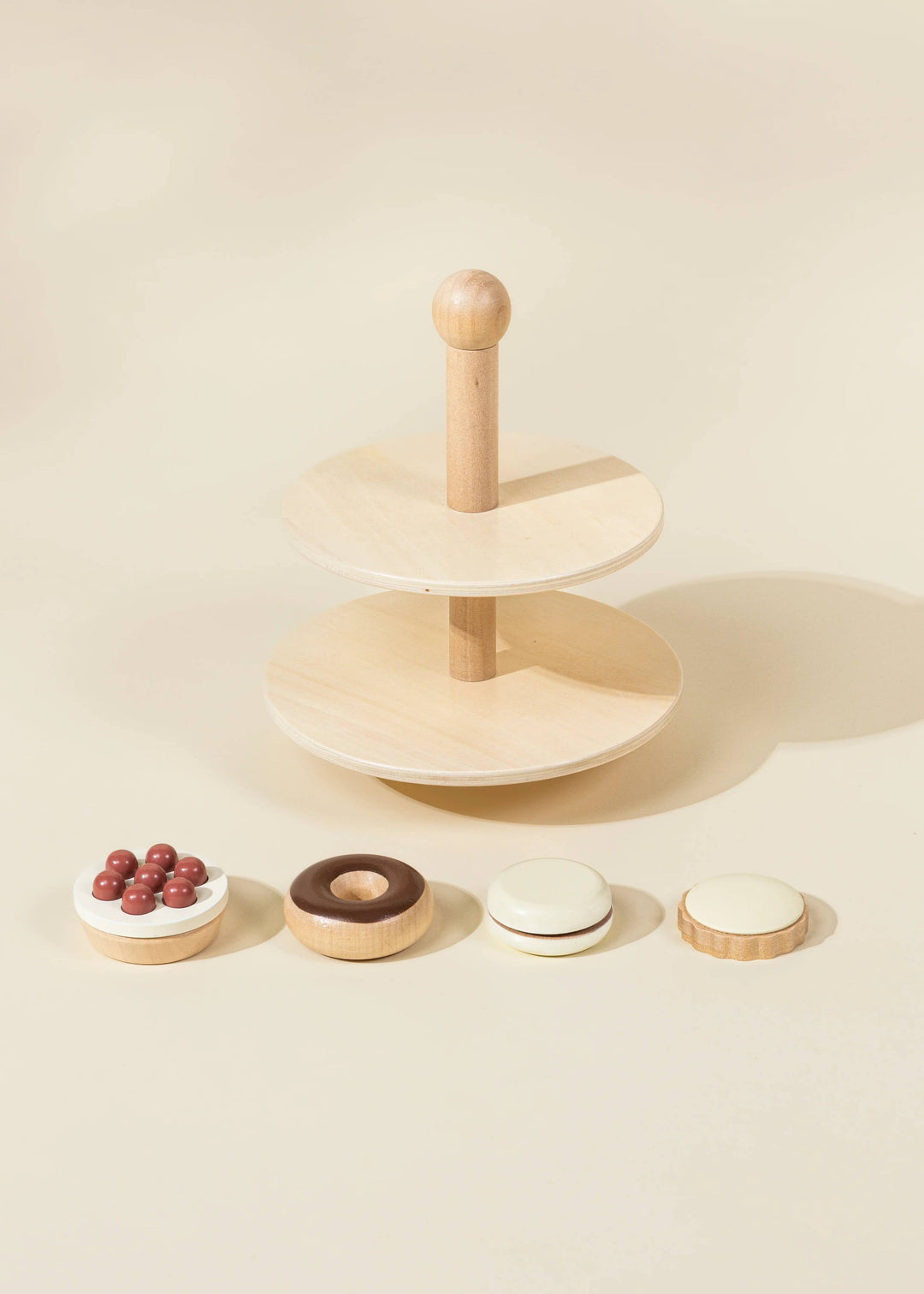 Little bakers will love the Coco Village Wooden Desserts Tower, a vibrant stacking play food toy that sparks hours of sweet pretend play.
