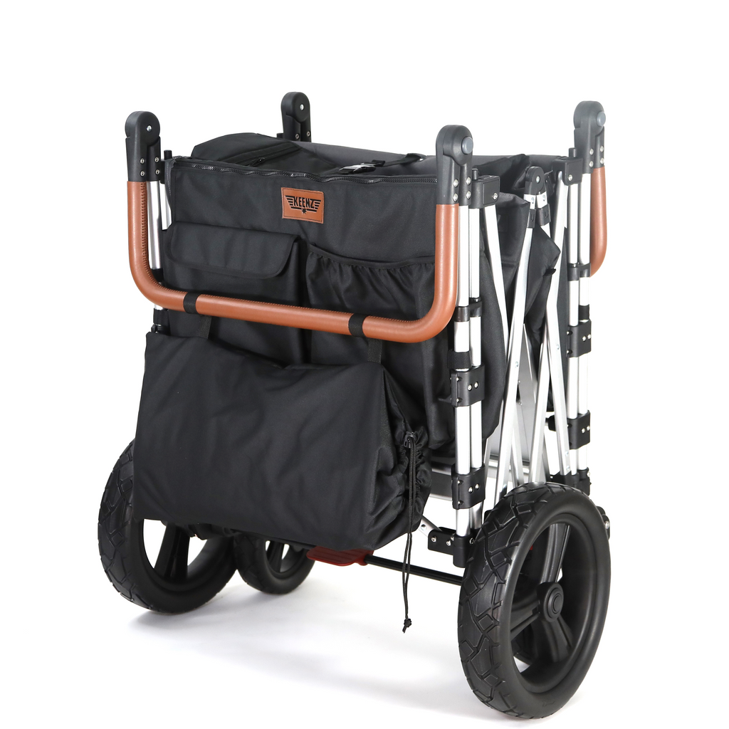 Keenz 7S+ quad stroller wagon folded