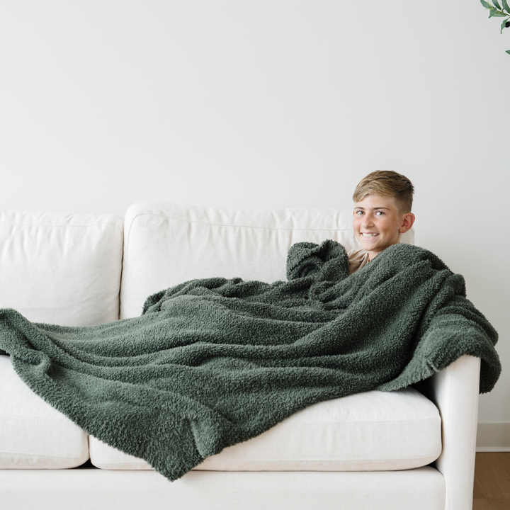 Ultra-plush Juniper Saranoni BAMBONI¨ Toddler Blanket, perfect for snuggles as a toddler blanket.