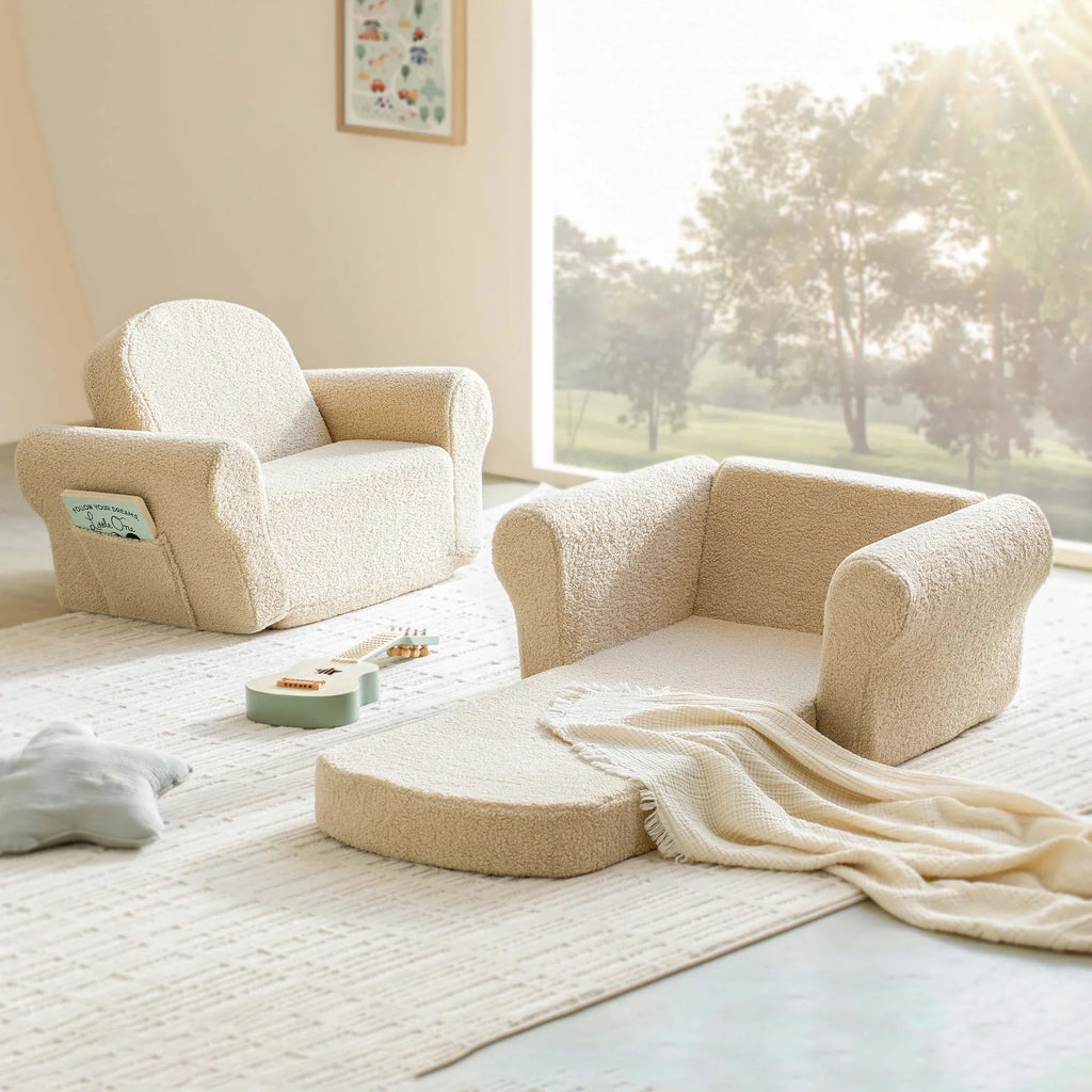 Tiny Land® Afternoon Couch Cream Kids Chair and bed 