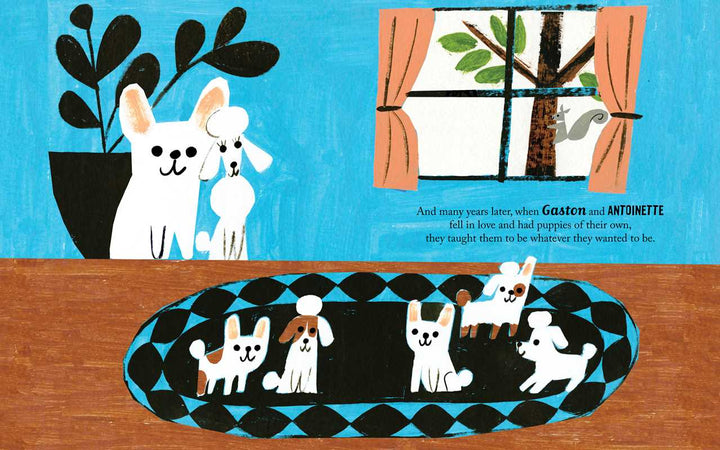 Back cover of Gaston by Kelly DiPucchio award-winning children's picture book