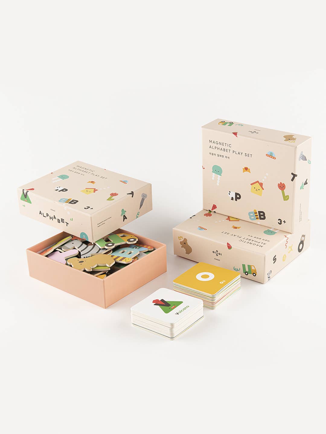 Oioiooi childrens alphabet play set with magnetic letters and learning cards