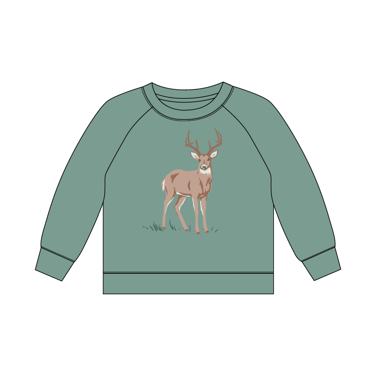 Buck knit baby sweater by Mady & Max, soft cotton knit for kids