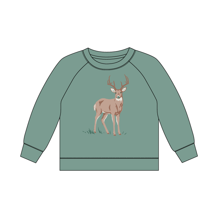 Buck knit baby sweater by Mady & Max, soft cotton knit for kids
