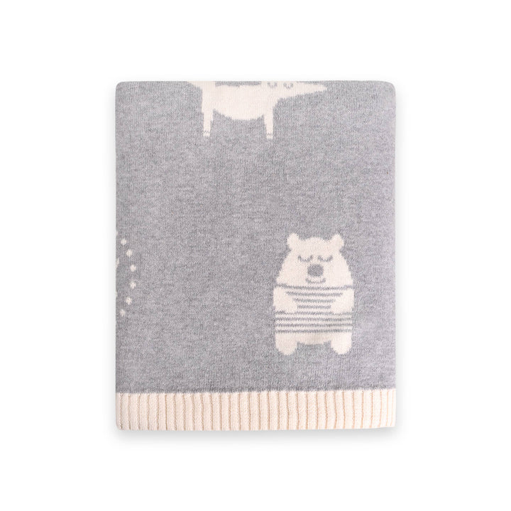 Organic Cotton Knit Reversible Baby Blanket by Viverano Organics, a charming baby girl blanket for nap or stroller use.