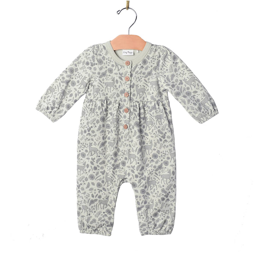 city mouse studio baby romper infant outfit green