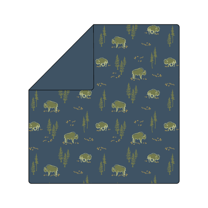 Mady & Max Free Range Bison swaddle blanket, 100% cotton muslin baby blanket