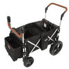 The Black Keenz 7S 2.0 Stroller Wagon with leather handle bars