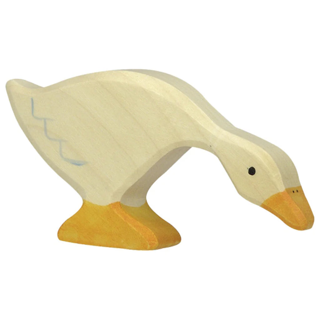 wood figure holztiger goose eating