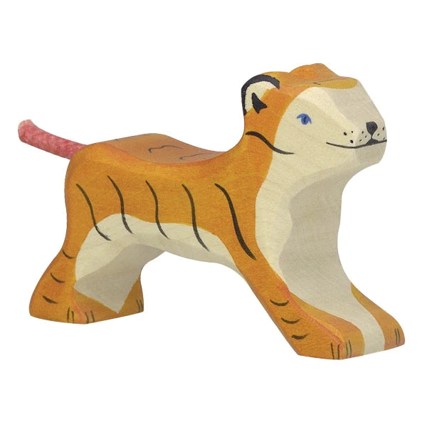 Holztiger toys animals wooden tiger figurine