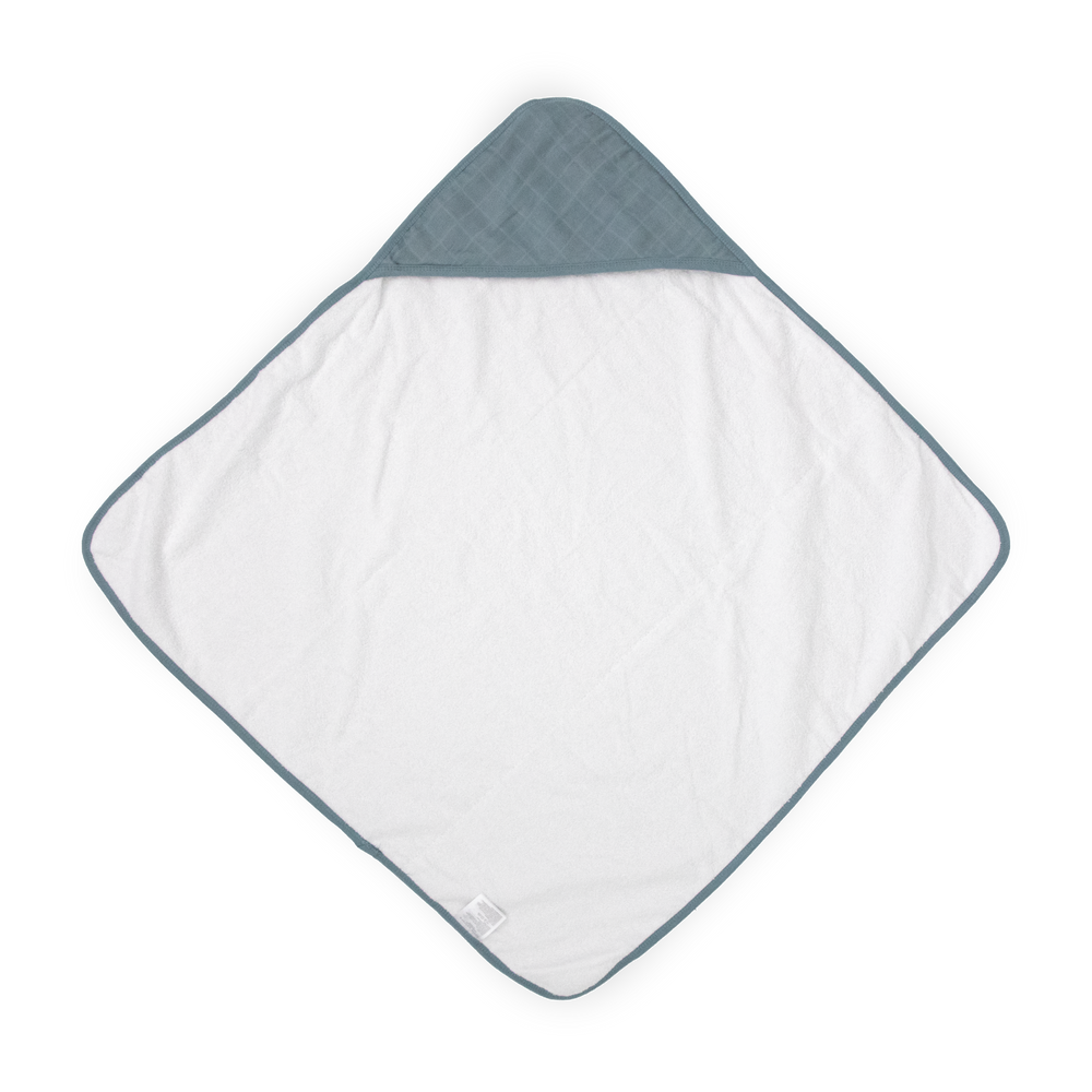 Cozy hooded baby towel by Little Unicorn, Infant Hooded Towel - Sea, perfect for keeping infants warm after bath