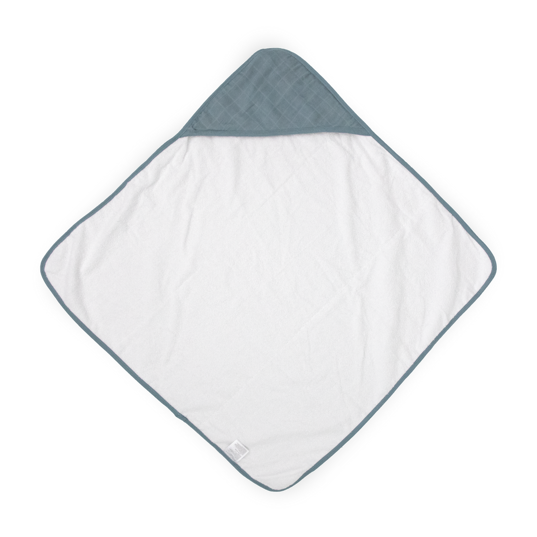 Cozy hooded baby towel by Little Unicorn, Infant Hooded Towel - Sea, perfect for keeping infants warm after bath