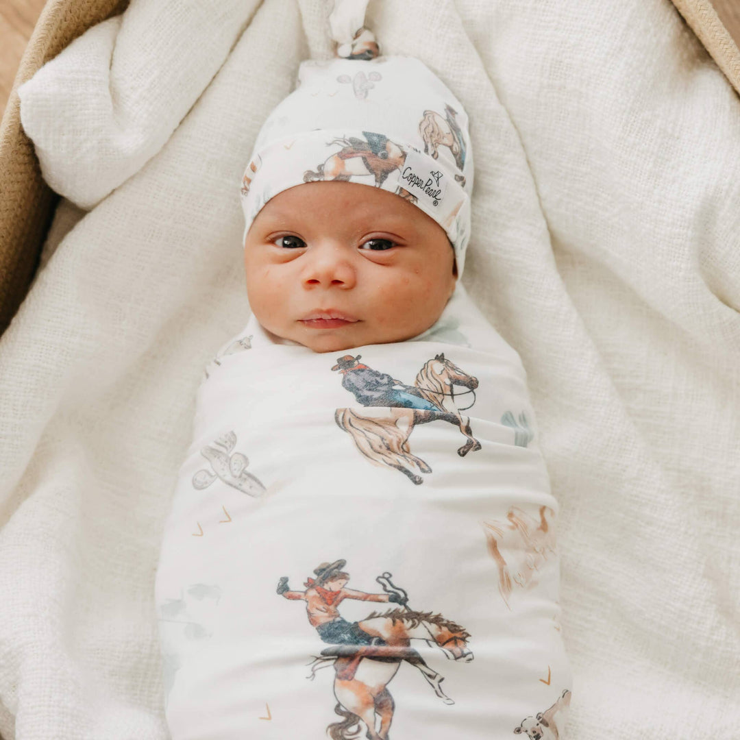 Copper Pearl Boone swaddle blanket detail — lightweight breathable baby wrap