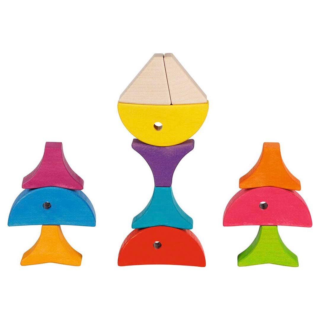 Engage toddlers with the Goki Colour and Shape Sorting Game - 6 colourful fishes, a fun educational toy.
