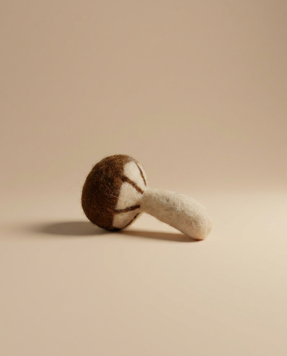 Felt Mushroom play food by Kaddu, perfect Waldorf nature-inspired toy
