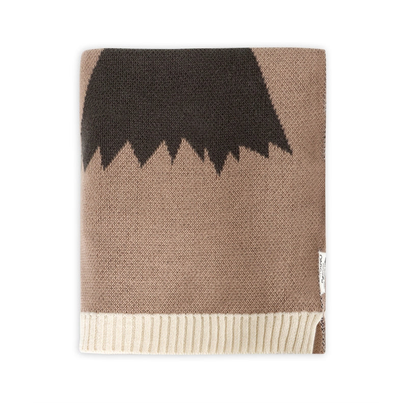The Woodland Bear Viverano Organics Organic Cotton Jacquard Knit Baby Blanket brings cozy charm to baby blankets with organic flair.