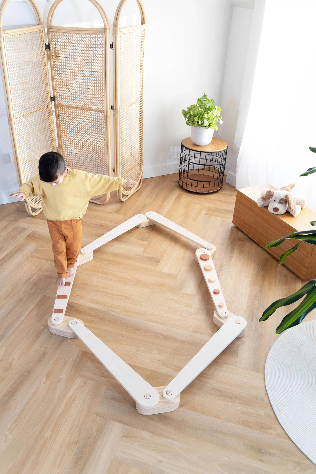 Promote confidence through the Coco Village Wooden Balance Beams Set in Natural, a great choice for organic.