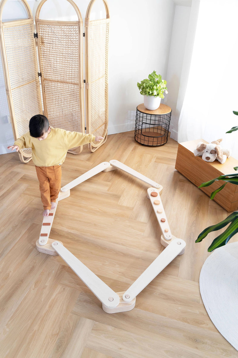 Promote confidence through the Coco Village Wooden Balance Beams Set in Natural, a great choice for organic.