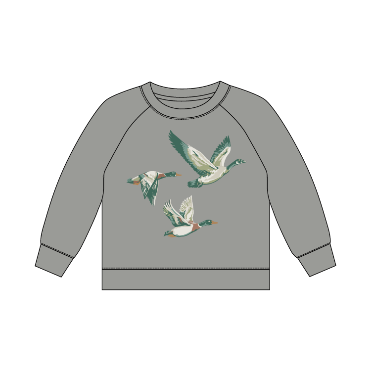 Duck Duck Goose knit baby and toddler sweater by Mady & Max, cotton knit