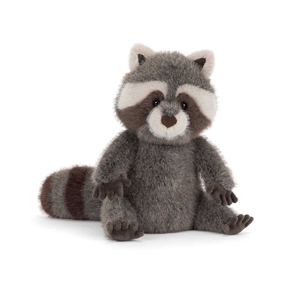 Jellycat Trixiwoo Raccoon plush stuffed animal toy, soft raccoon stuffed toy, best children's toy - front view