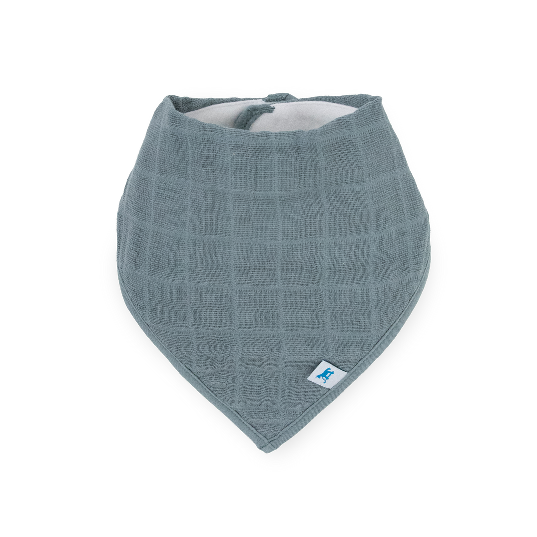 Charming Little Unicorn Cotton Muslin + Fleece Bandana Bib 4 Pack - Mauve Stripe in minimalist design, ideal bibs for babies.