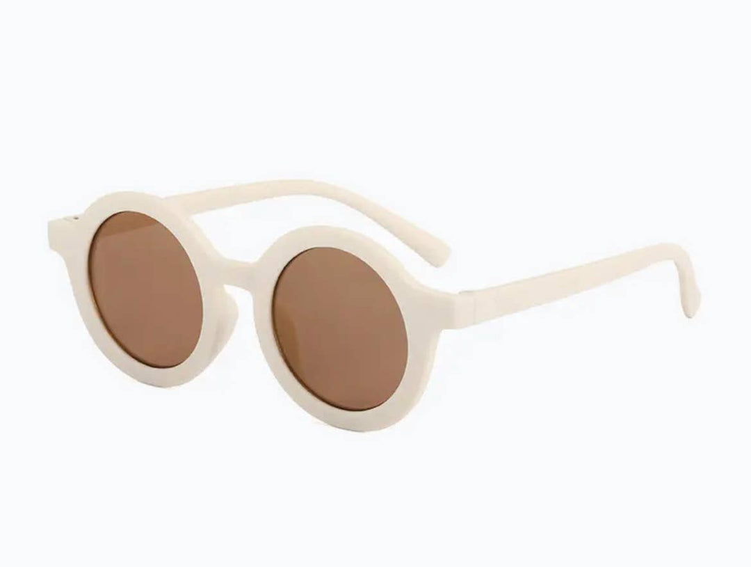 white baby and boho round framed boho toddler protective sunglasses 