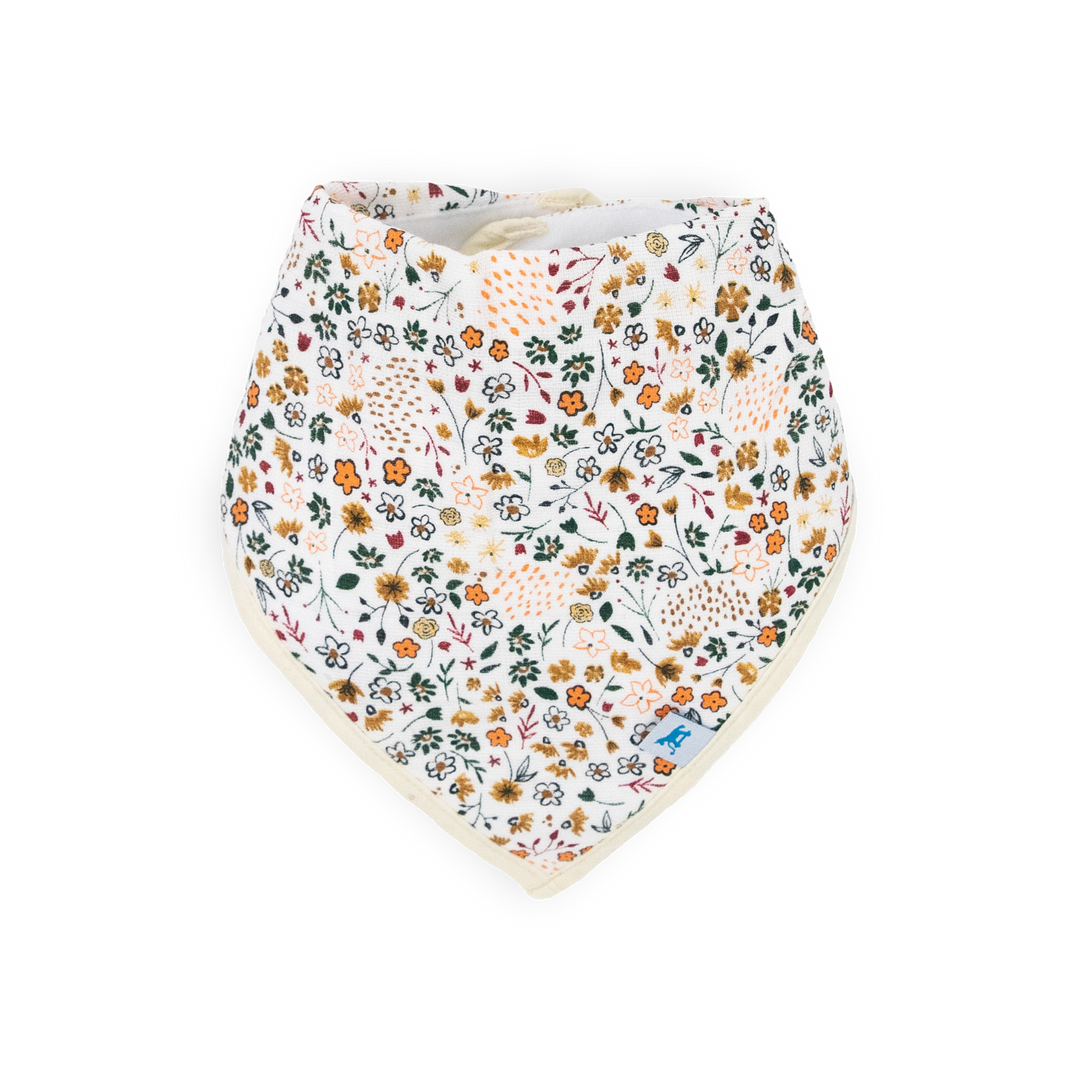 4-pack Little Unicorn baby bibs in Pressed Petals, cozy and absorbent