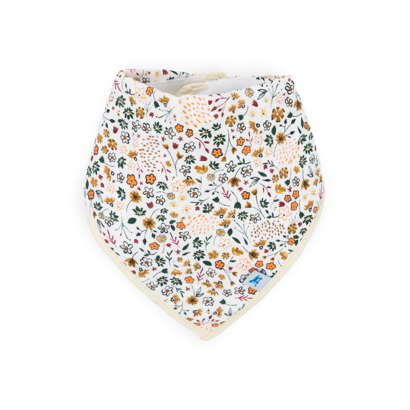 4-pack Little Unicorn baby bibs in Pressed Petals, cozy and absorbent