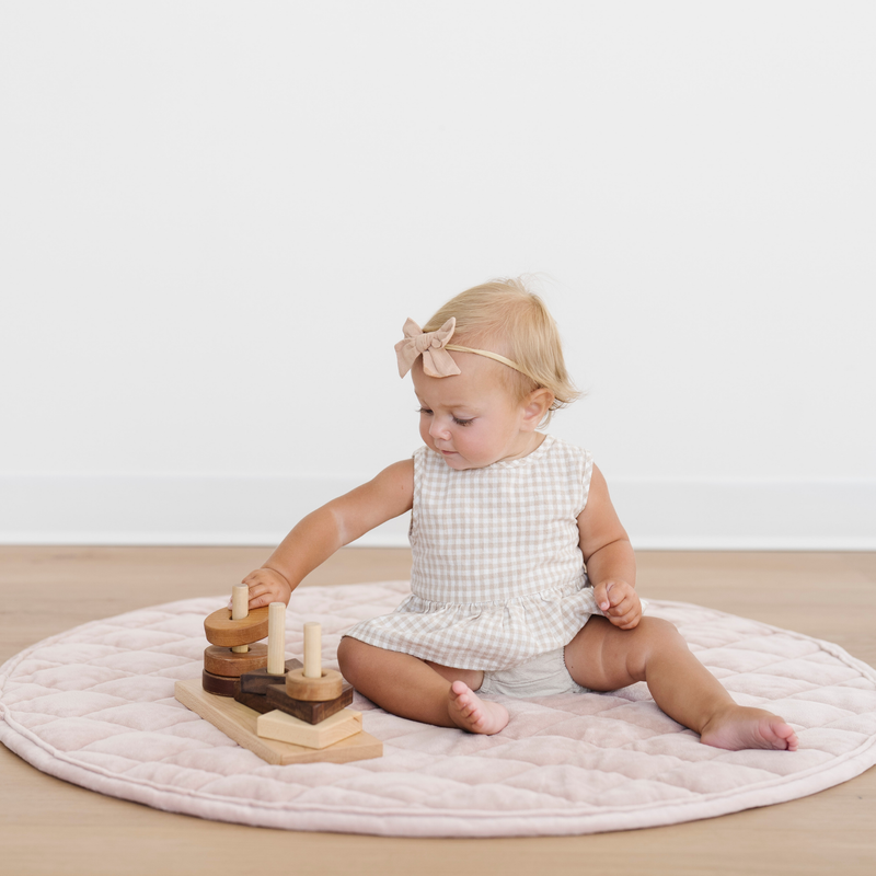 Featuring thick minky comfort, the Saranoni Minky Play Mat in Cameo makes an amazing Toddler play mat.