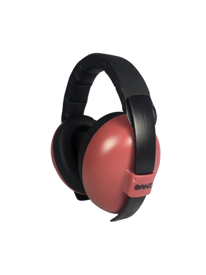maroon banz baby earmuffs hearing protection for infants and toddlers 