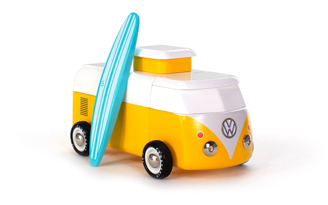 Candylab toy car, a stylish wooden car that encourages toddlers to push and explore their surroundings.