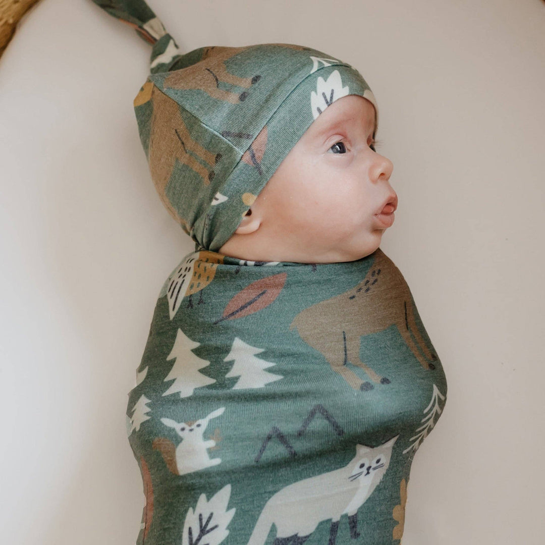 Copper Pearl Atwood swaddle blanket detail — lightweight breathable baby wrap