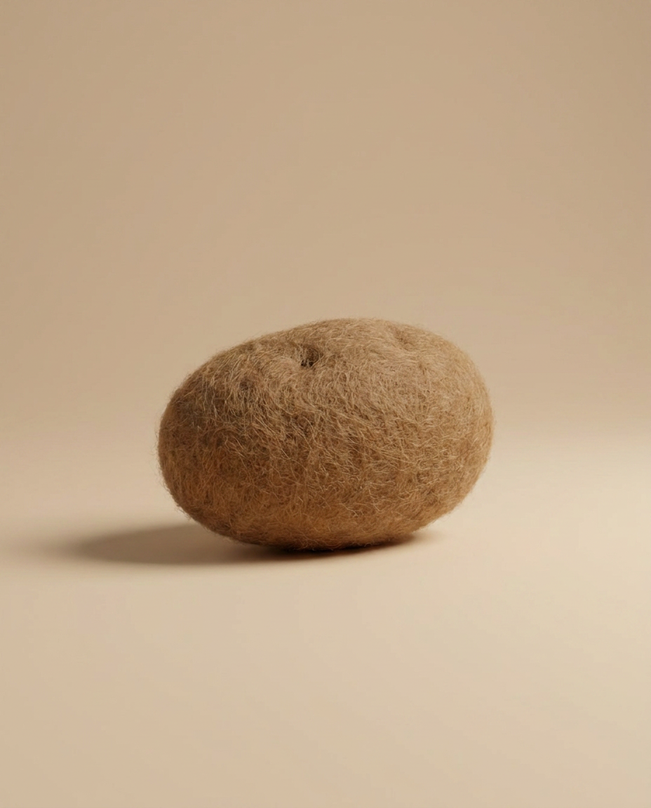 Felt Potato play food by Kaddu, ideal Montessori pretend cooking toy