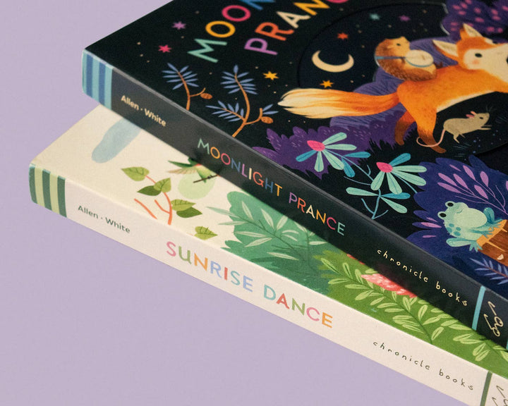 Sunrise Dance and Moonlight Prance bedtime board book set by Chronicle Books