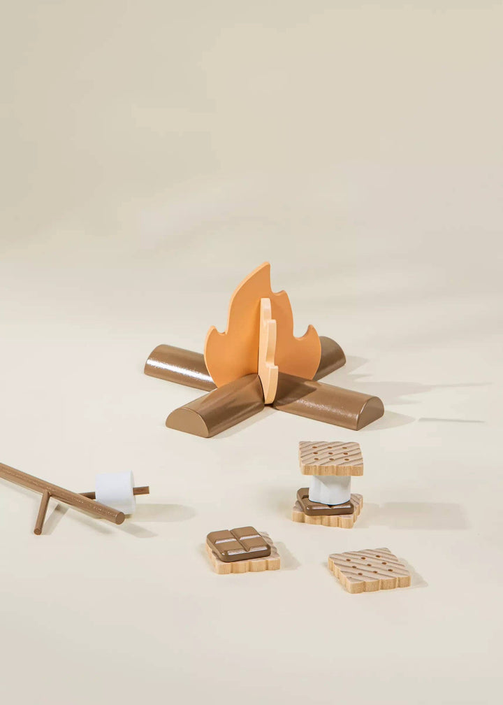 Let outdoor stories begin with the Coco Village Wooden Camping Playset in Multicolor, a creative Montessori toy for kids.
