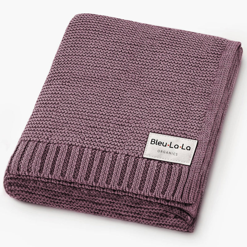 Bleu La La Heritage 100% Organic Cotton Knitted Swaddle Sugar Plum