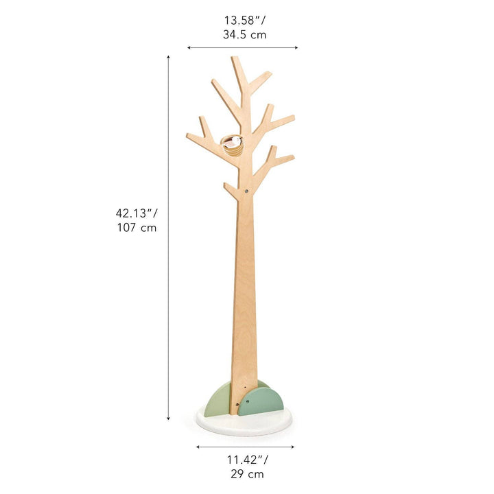 Tenderleaf Toys Forest Coat Stand, a charming kids toy crafted from wood, adds fun and function to any room.