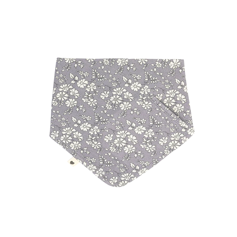 Chic BIBS Liberty Bandana Bib Capel Fossil Grey, elegant baby bibs for babies in premium cotton.