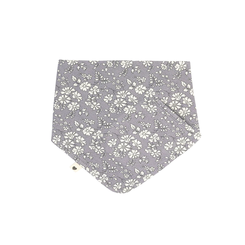 Chic BIBS Liberty Bandana Bib Capel Fossil Grey, elegant baby bibs for babies in premium cotton.