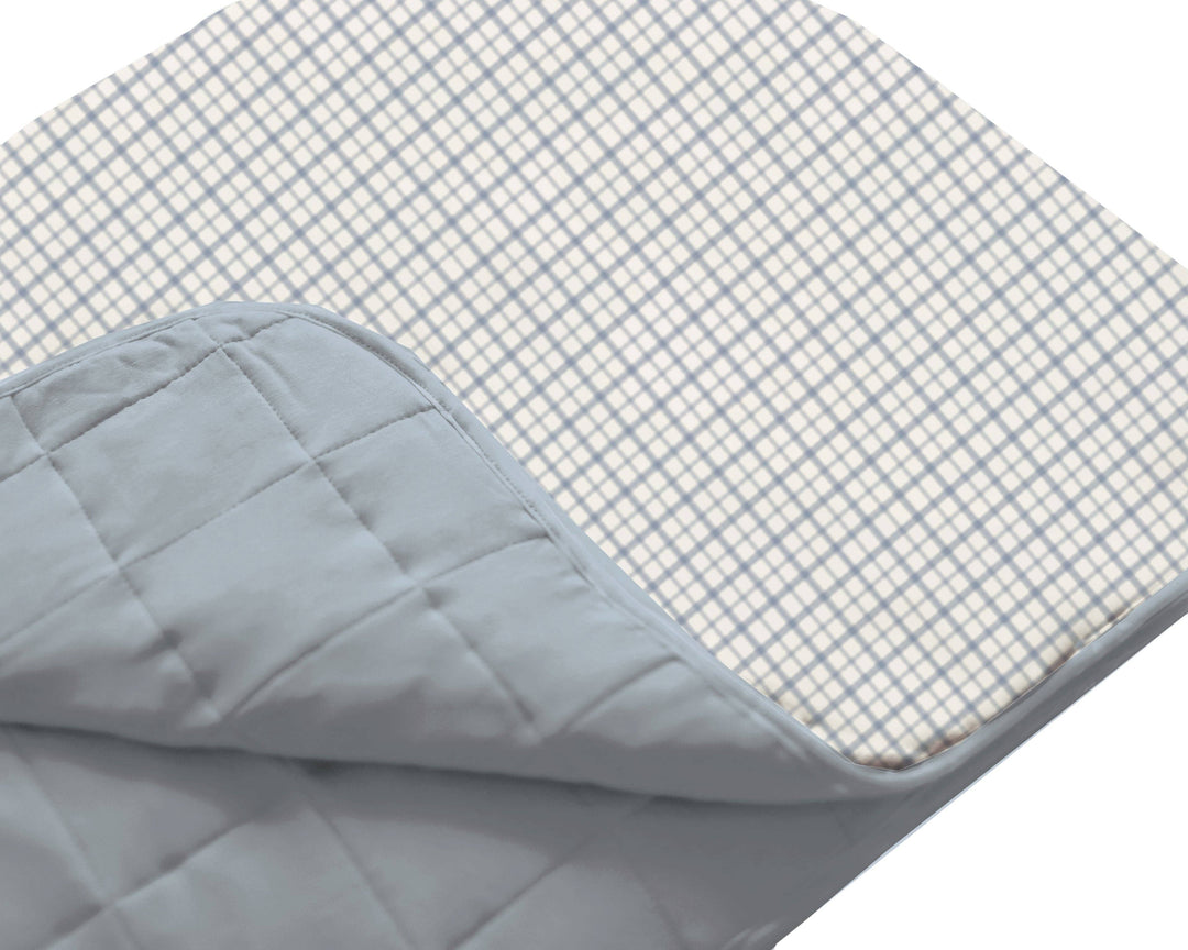 Gunamuna Cloud Comforter Blanket in Checkmate, baby boy blankets for cozy sleep.