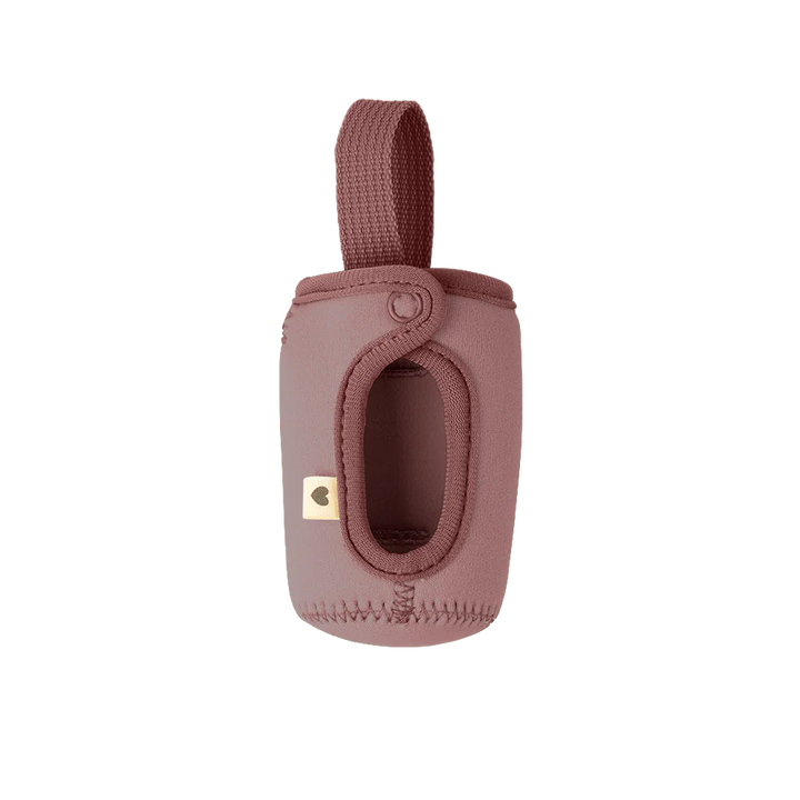BIBS glass baby bottle sleeve in Woodchuck