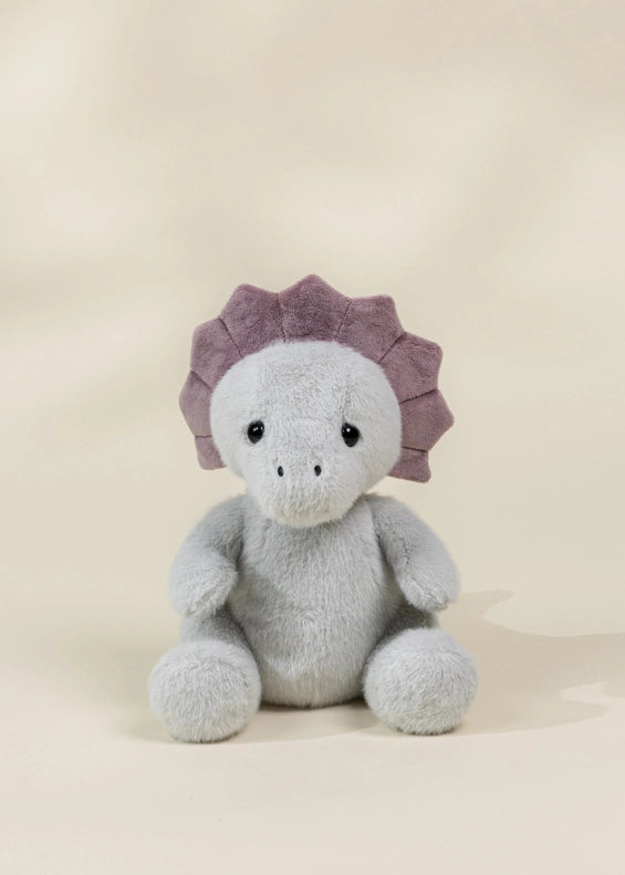 Adorable Coco Village Dino Plush Toy in Grey Triceratop, cozy plushies that bring comfort to kids of all ages
