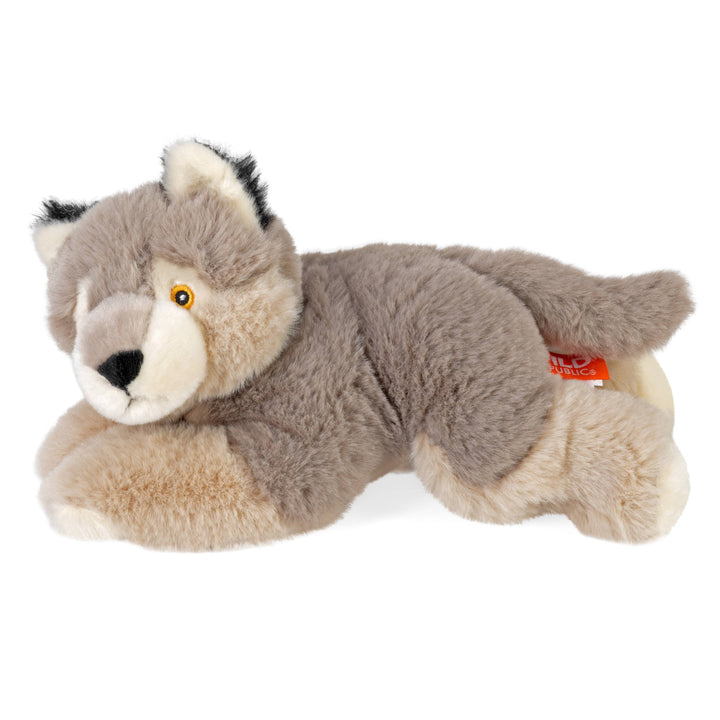 Ecokins Mini Wolf by Wild Republic, a lifelike small wolf plush made from recycled materials