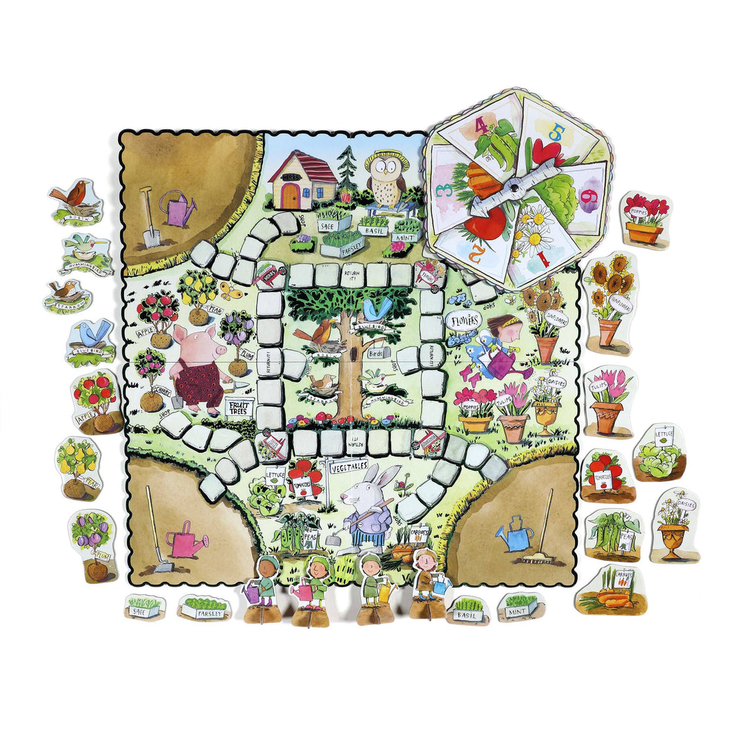 eeBoo Gathering a Garden Foil Game gift for families kids game night garden themed