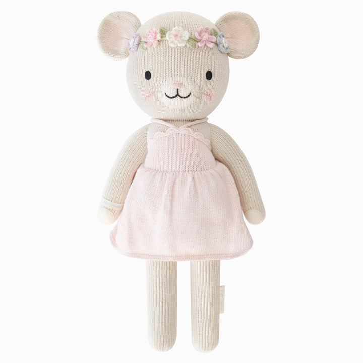 Cuddle + Kind Emma the Mouse organic soft for baby sustainable stuffed animal