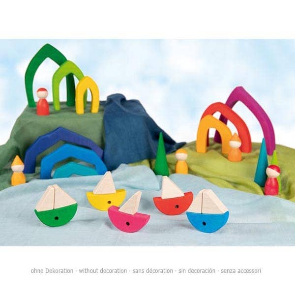 Help kids recognize shapes with the Goki Colour and Shape Sorting Game - 6 colourful fishes, a best toy.