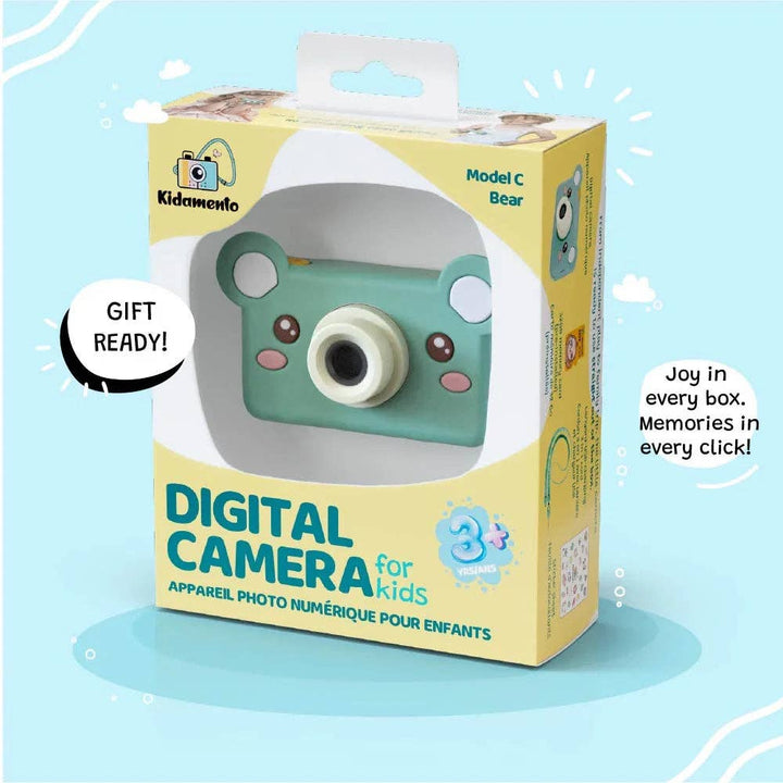 kiimento Bear Digital Camera for kids, no-games first camera with photo and video